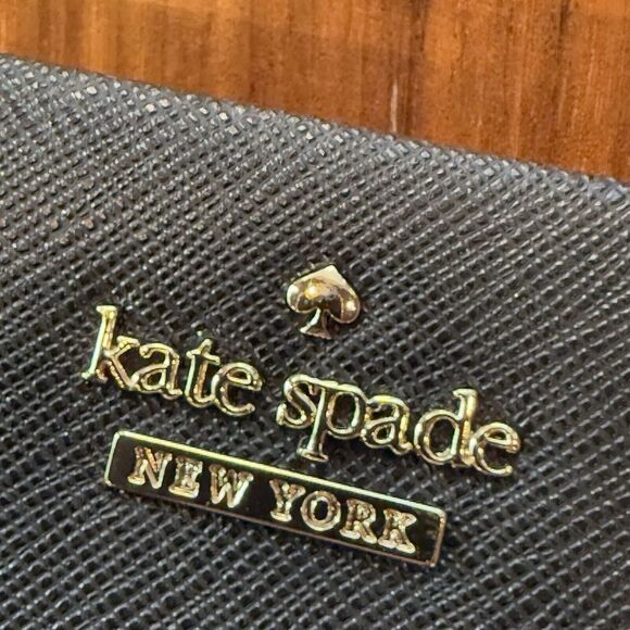 Kate Spade Saffiano Mini Sima Clutch Crossbody Purse Bag Minimal Metallic Gold - Picture 7 of 16